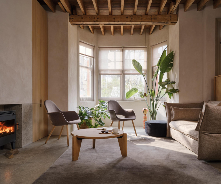 Vitra Mariposa 2,5-zits bank Iroko donkergrijs
