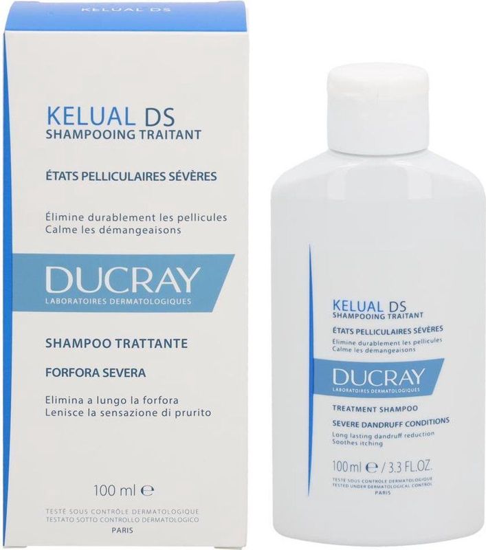 Ducray - Kelual DS Traitante - Shampoo - 100ml - Voor Roos en Geïrriteerde Hoofdhuid