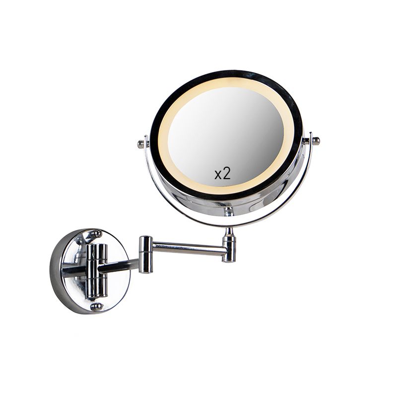Design wandspiegel chroom incl. LED dim to warm verstelbaar IP44 - Vicino