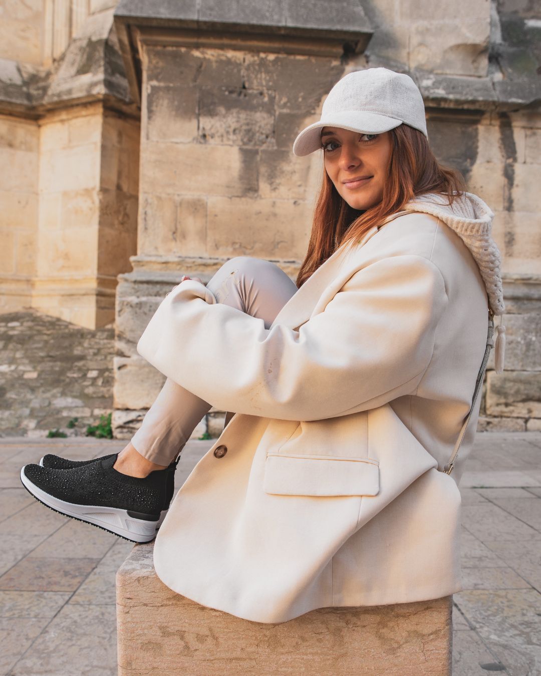 Basket femme en toile noire sport - Carlee