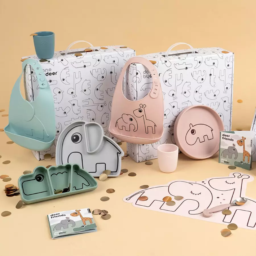 Done by Deer™ Geschenkbox Dinnerset Farbmix