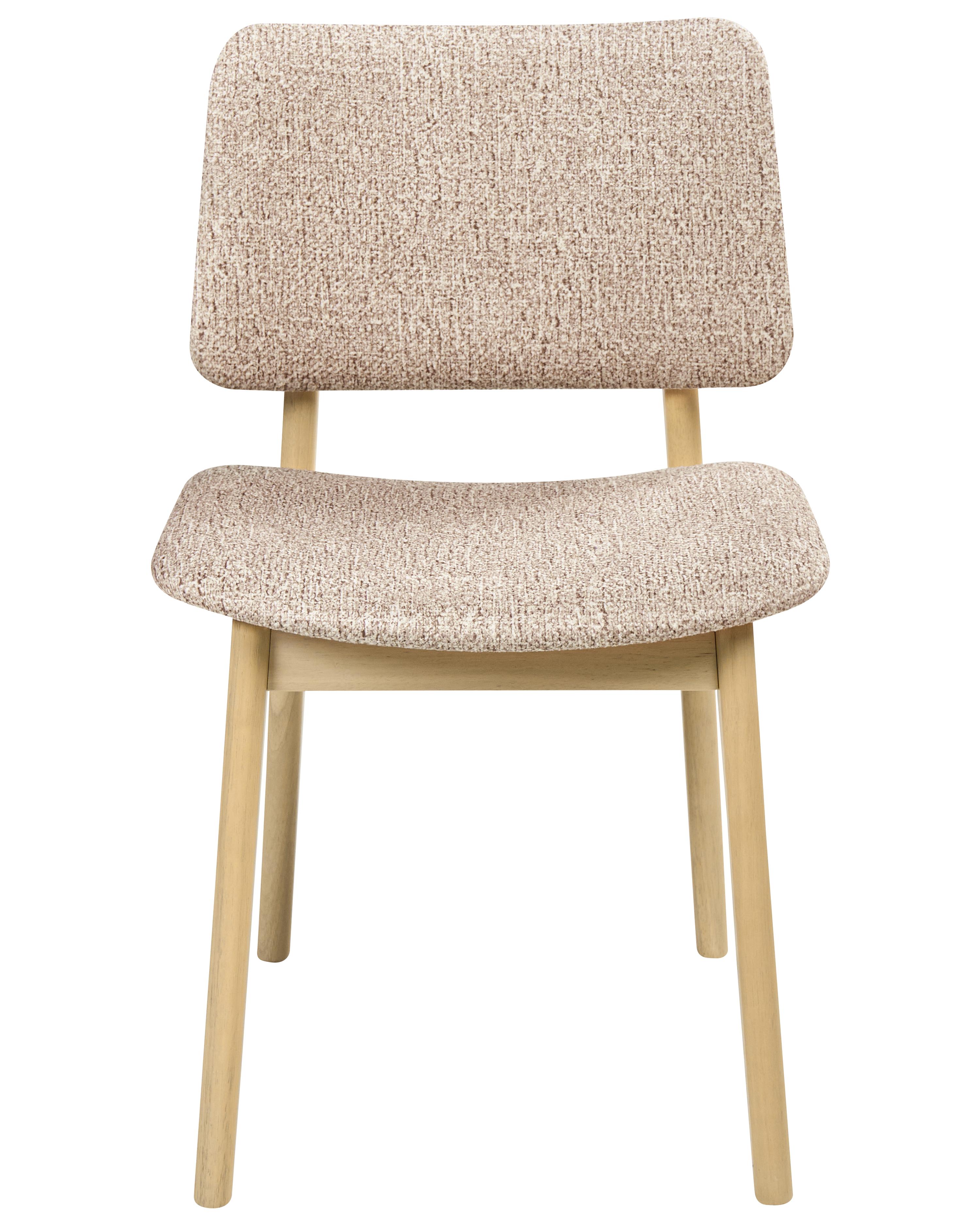 Set van 2 eetkamerstoelen BLANE Bouclé Lichtbruin/taupe
