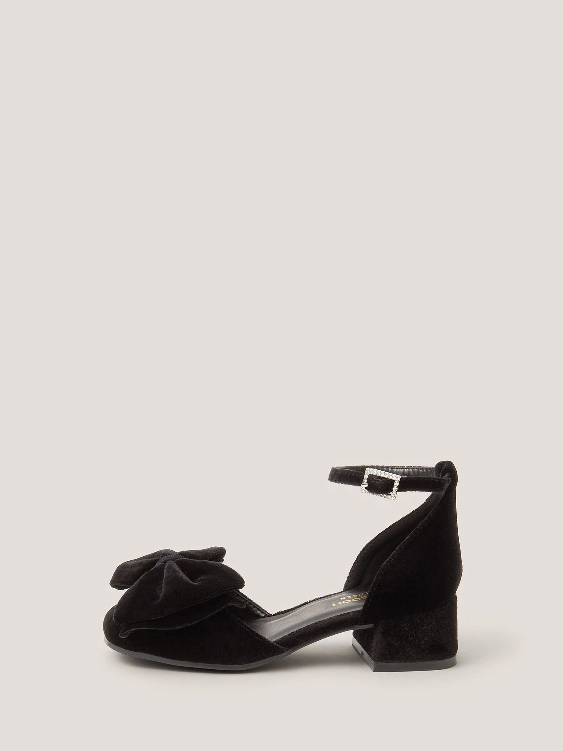 Monsoon Velvet Bow Two-Part Heels