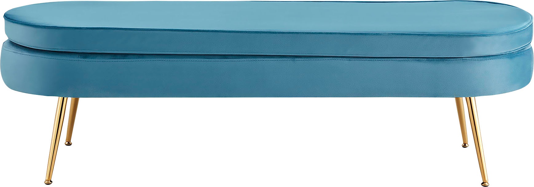 SalesFever Polsterbank »Clam Elegante Bank mit Polsterung« Eleganz in Gold: Breite 142cm