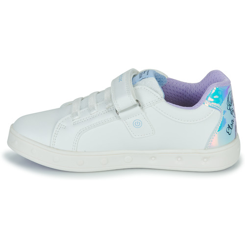 Geox - J SKYLIN GIRL D - Blanc / Iridescent / Argenté