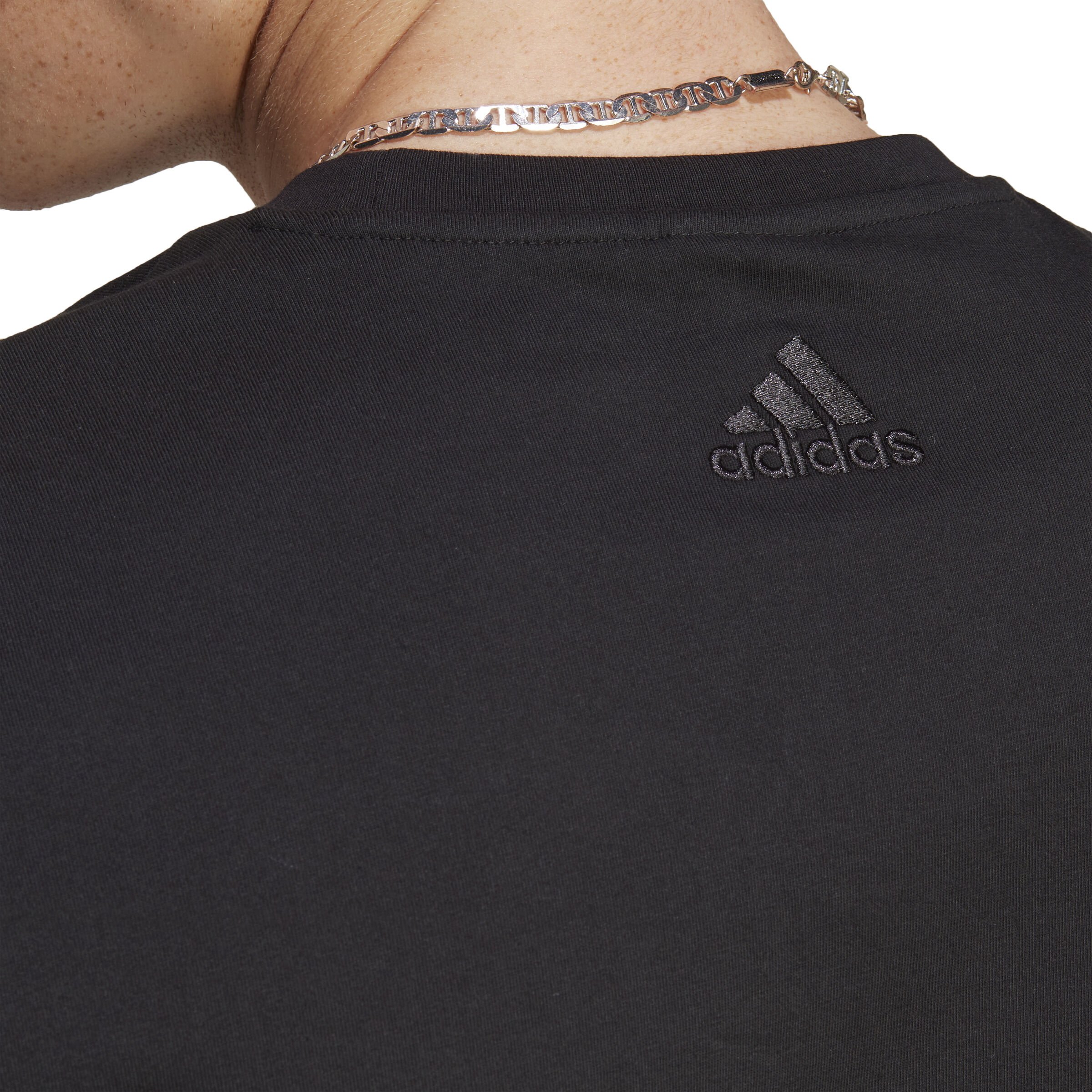 adidas Essentials Single Jersey Big Logo T-shirt Hommes - Noir , Blanc
