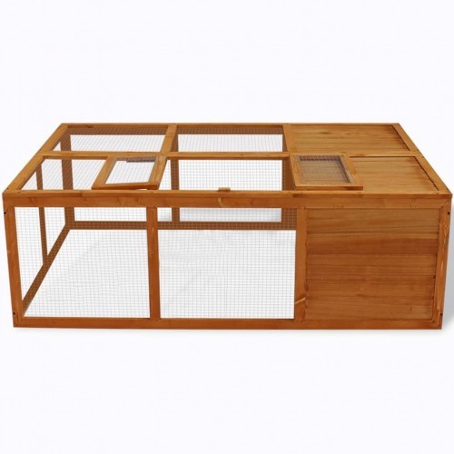 Gaiola dobrável para coelhos, marrom