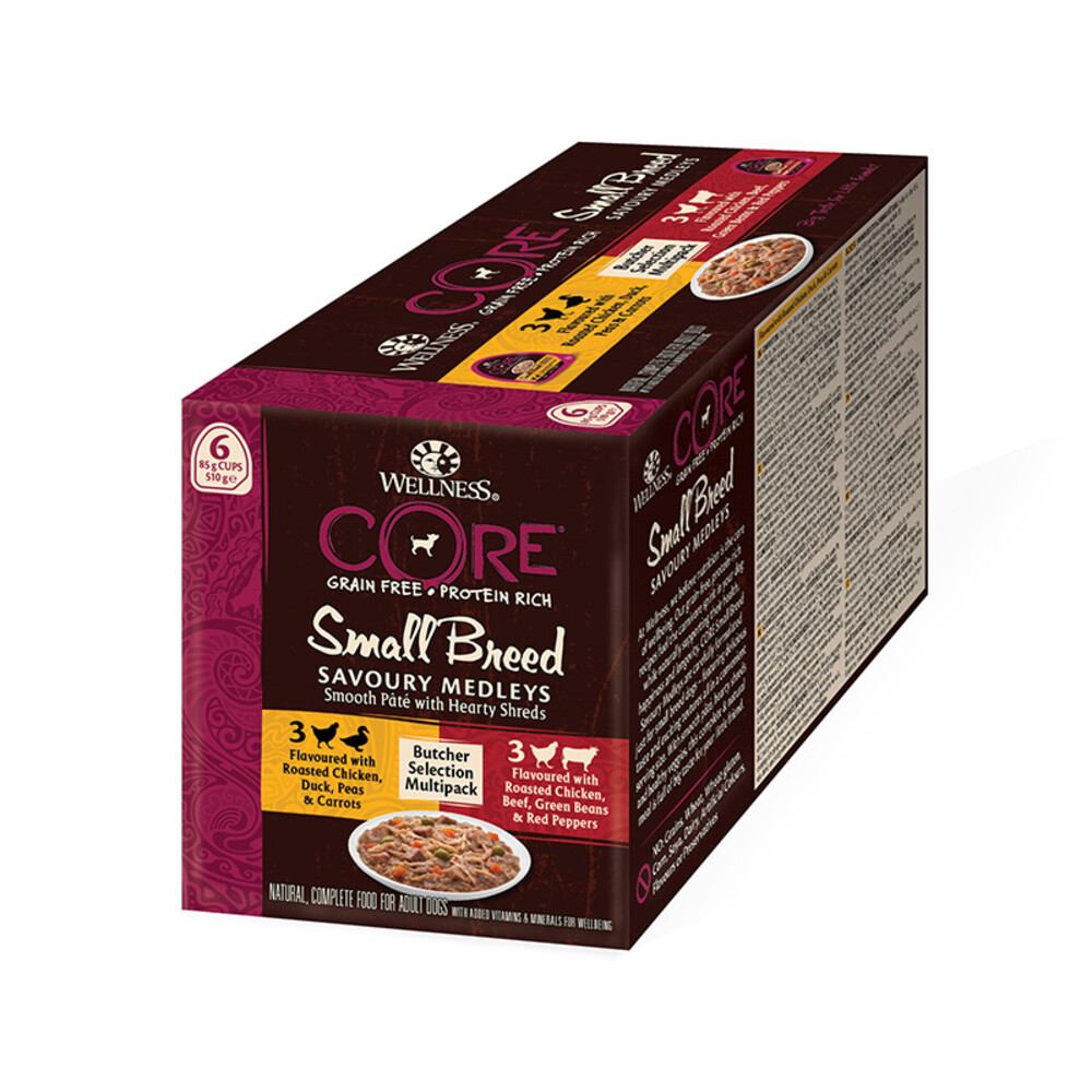 Wellness Core Hondenvoer Small Savoury Medleys Butcher Selection 6-pack6 x 85 gr