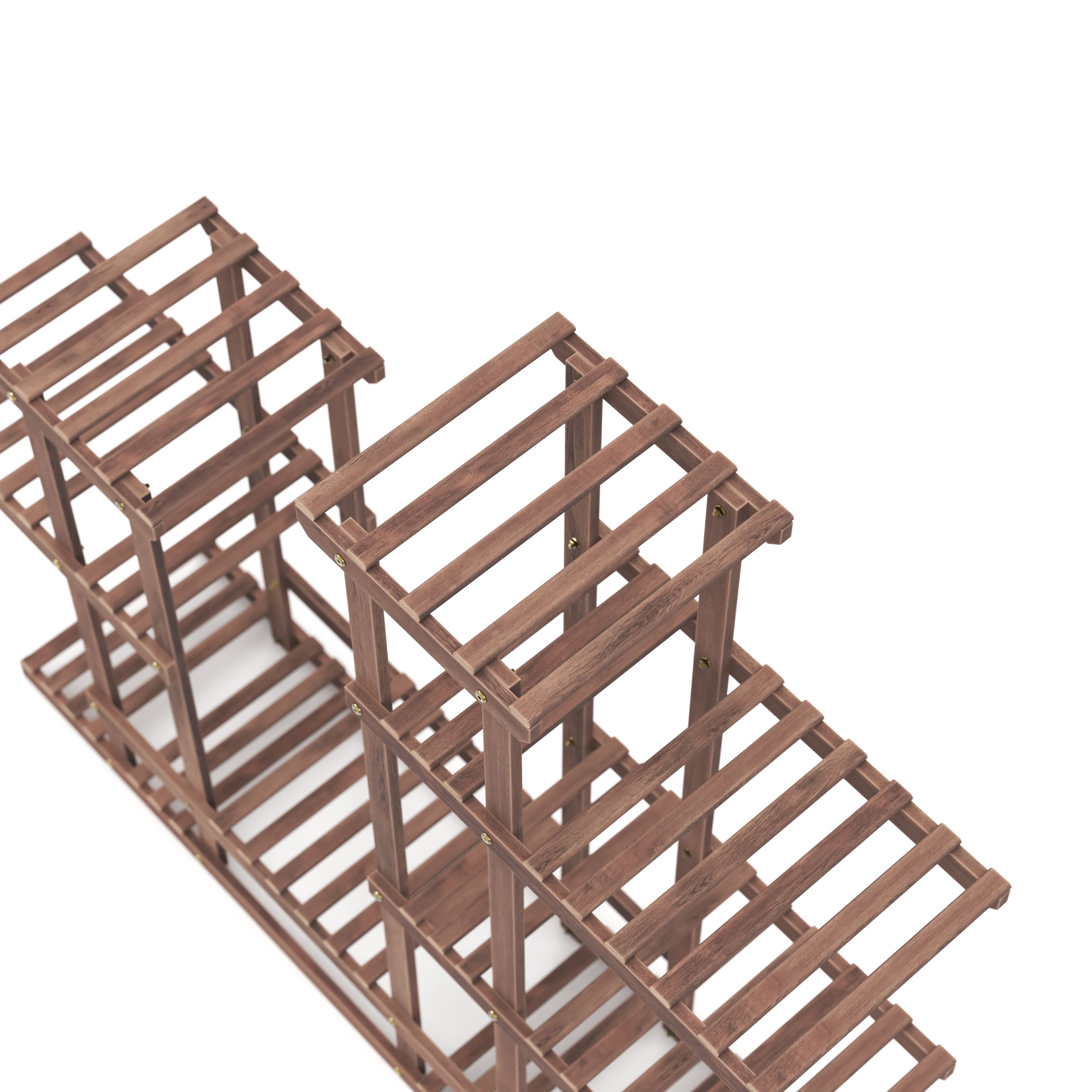 Pflanzenregal Holz 96 x 25 x 96 cm natur