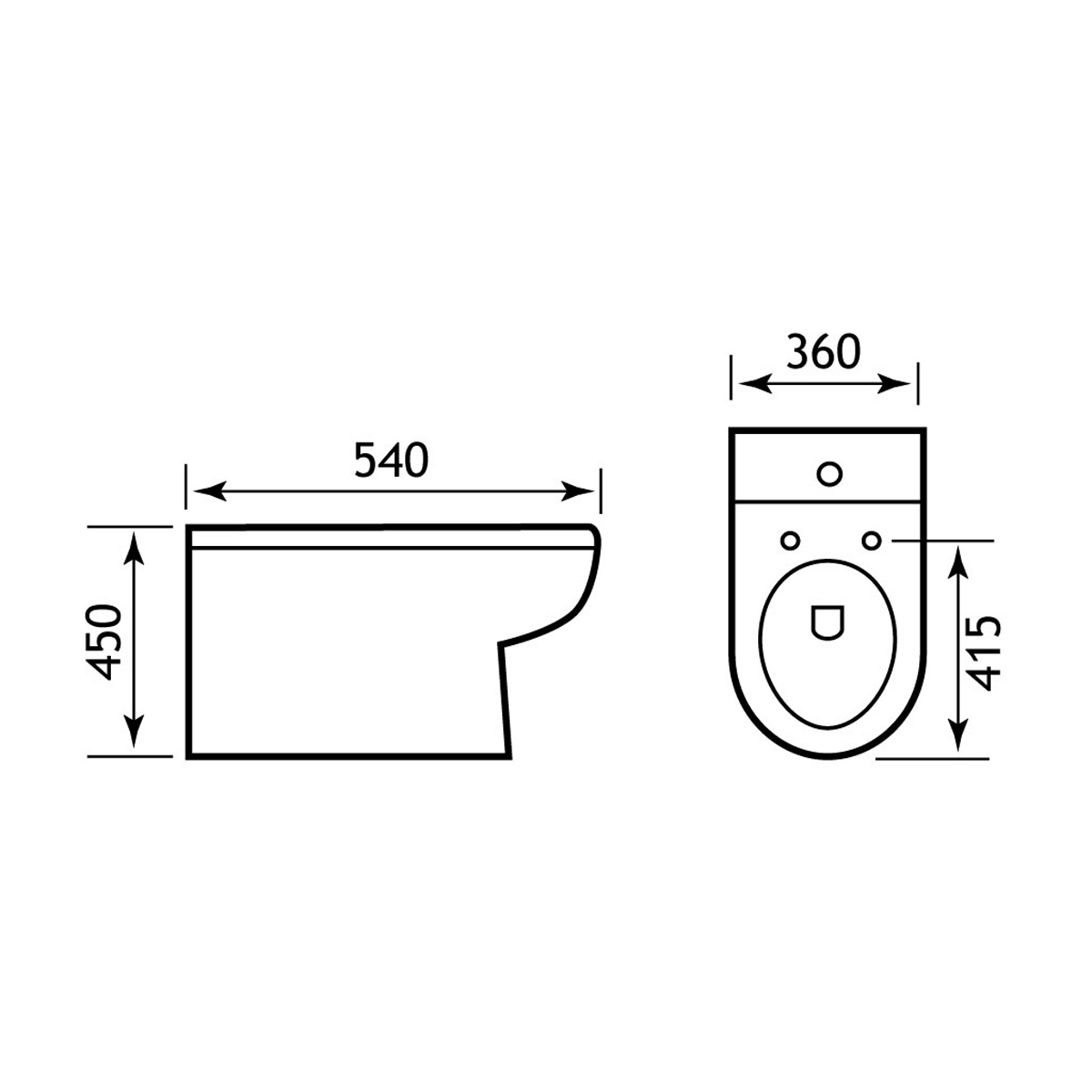 Eastbrook Dura Comfort staande toiletpot wit glans