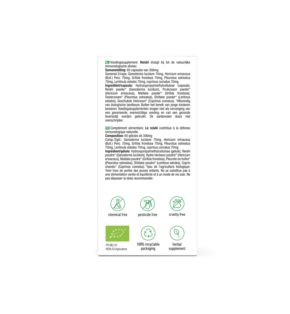 Purasana Funghi Mix Vegan Bio (60 vega capsules)
