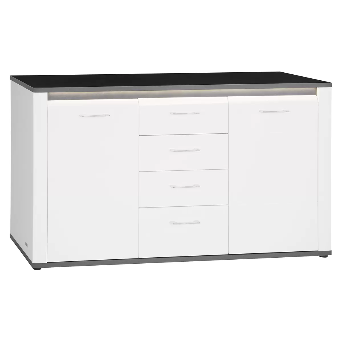 Kommode Alassio weiss,schwarz
