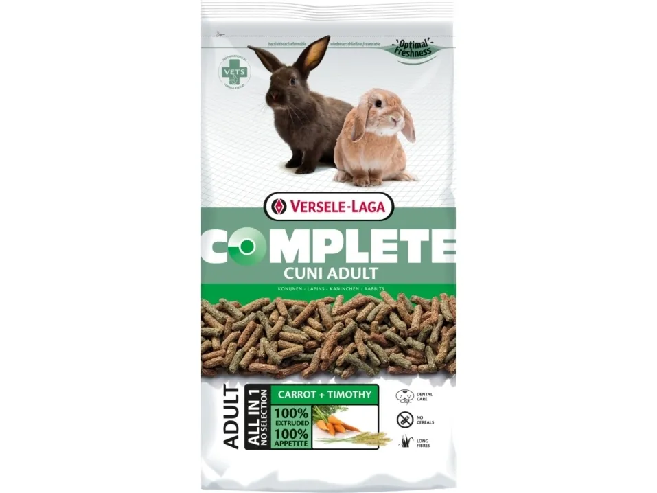 Versele-Laga Cuni Adult Complete, Snack, 1,75 kg, Kanin, Vitamin A, vitamin C, vitamin D3, vitamin E, Kobber, Jod, Jern, Mangan, Selenium, Zink, 14%