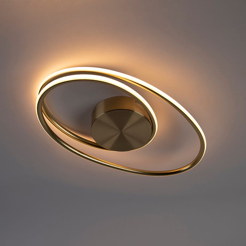 Design plafondlamp goud incl. LED 3 staps dimbaar - Rowan