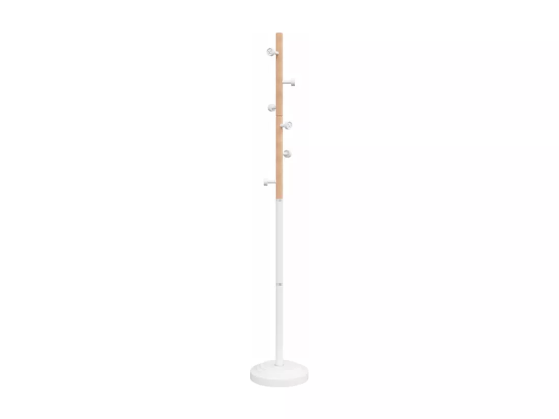 Porte-manteau blanc 177 cm fer enduit de poudre