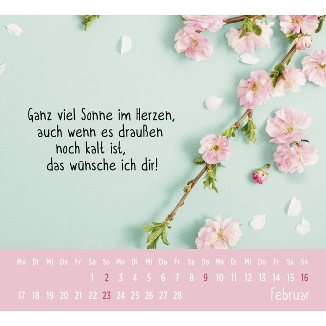 Mini-Kalender 2025 - Der kleine Herzenswunschkalender