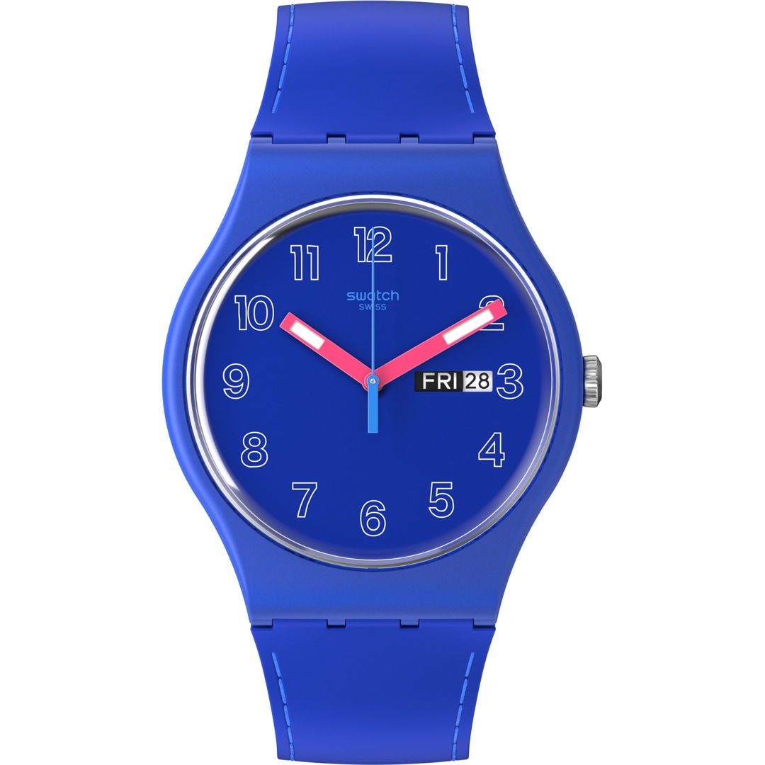 Swatch Original 41 Biosourced Cobalt Disco