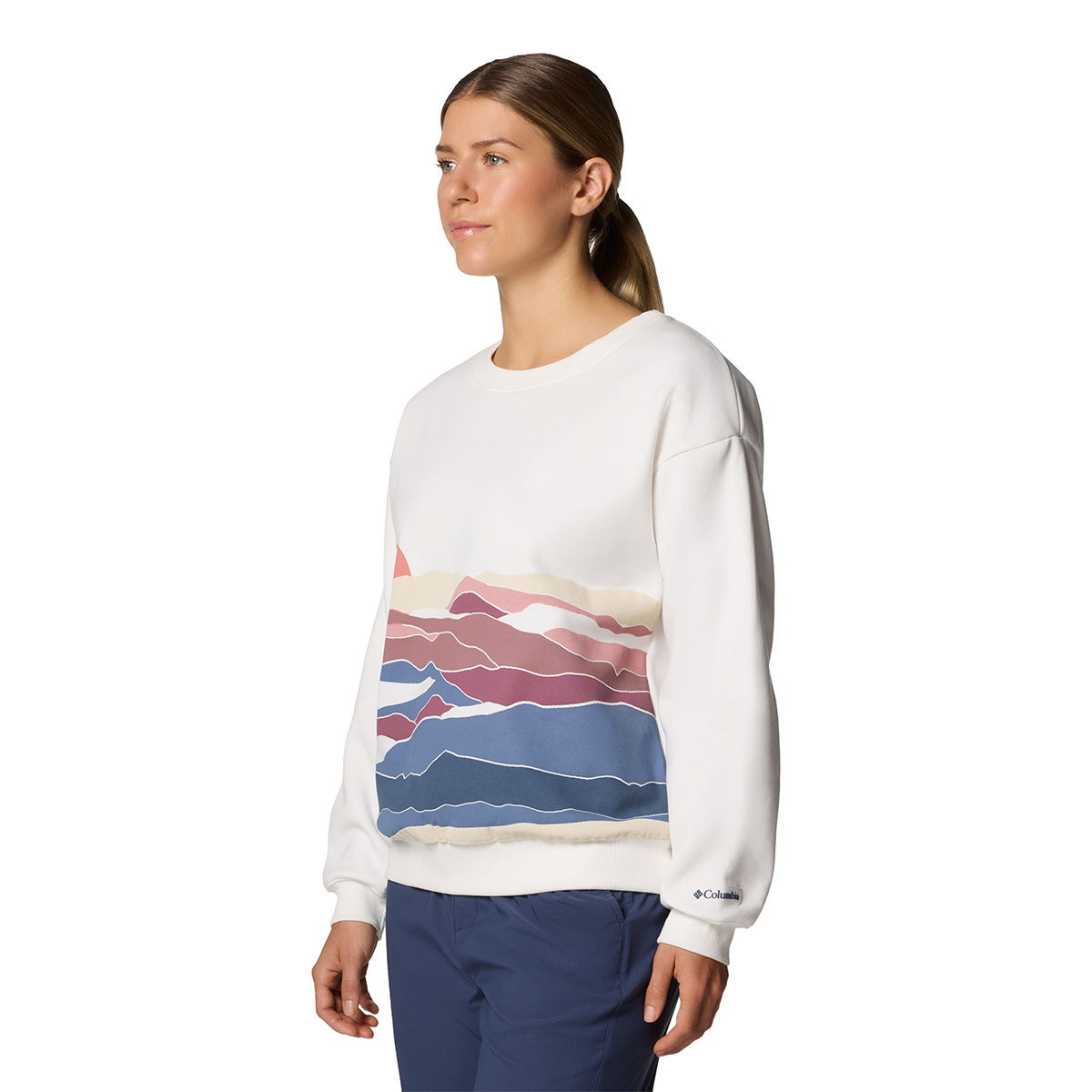 Columbia Meridian Creek Crew Shirt, dame (Sea Salt)