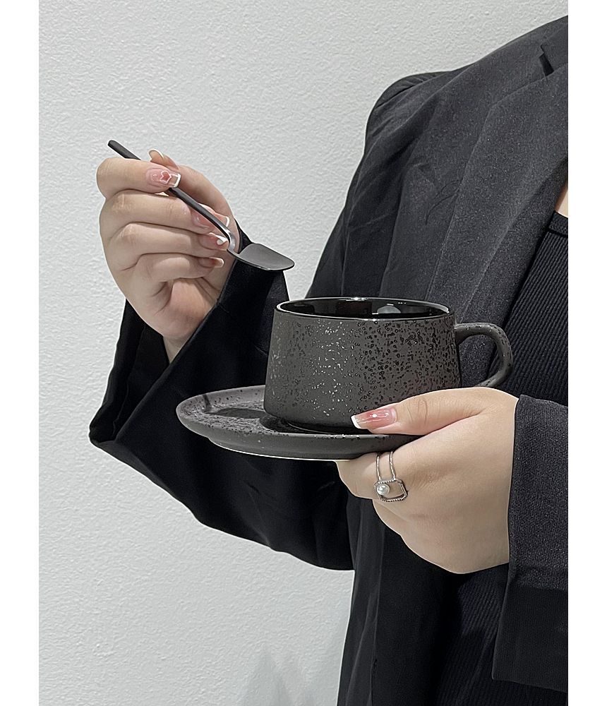 MIMO - Set: Keramische drinkbeker + schotel + lepel