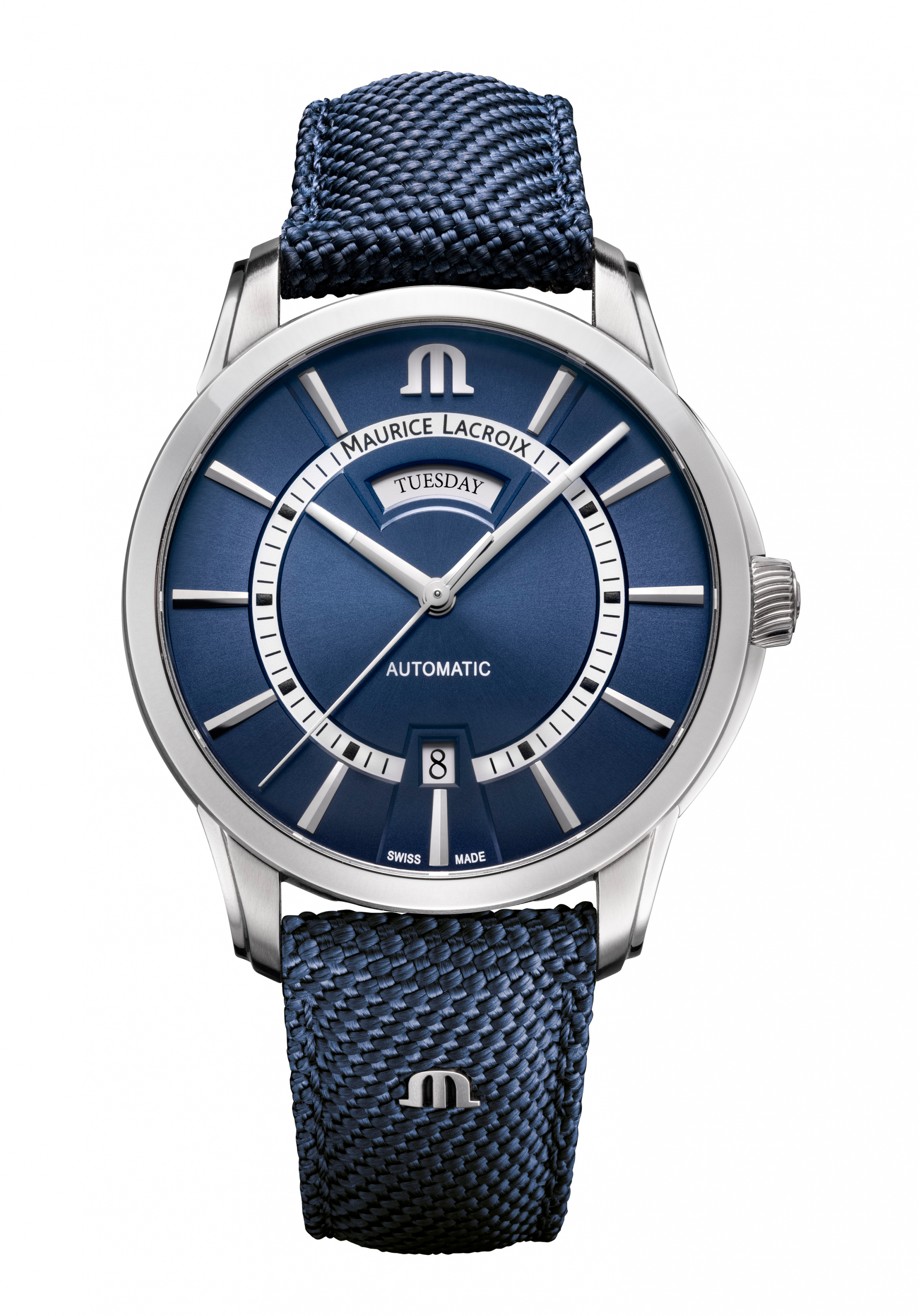 Maurice Lacroix Pontos Day Date Herrenuhr Blau