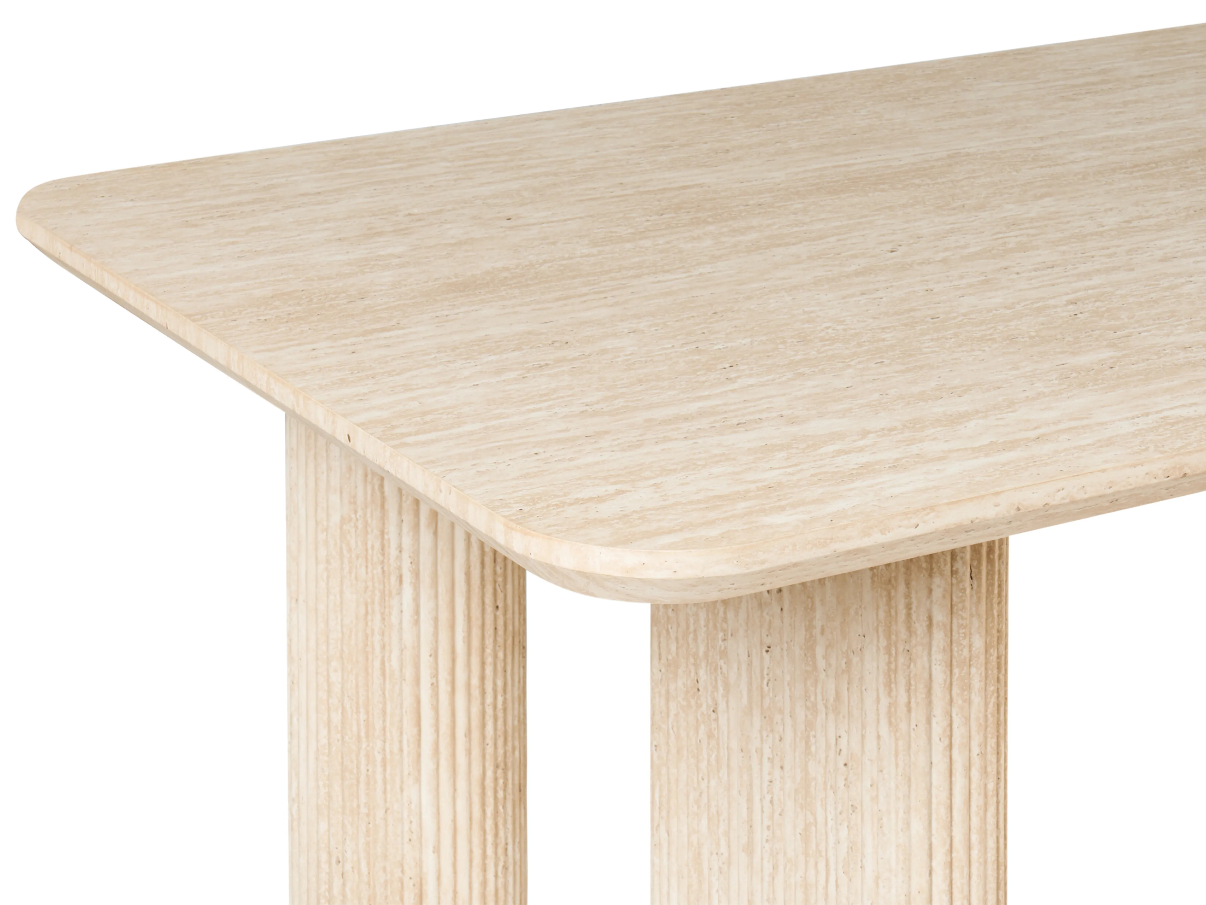 Eettafel BARROY Travertijn-effect 90 cm 180 cm