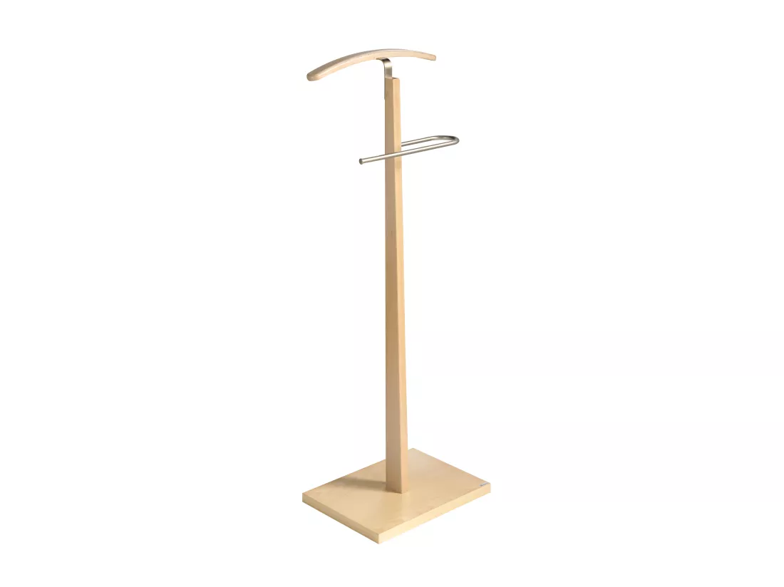 Valet de nuit - H114cm x L48cm x P28cm - hêtre massif naturel - Smart