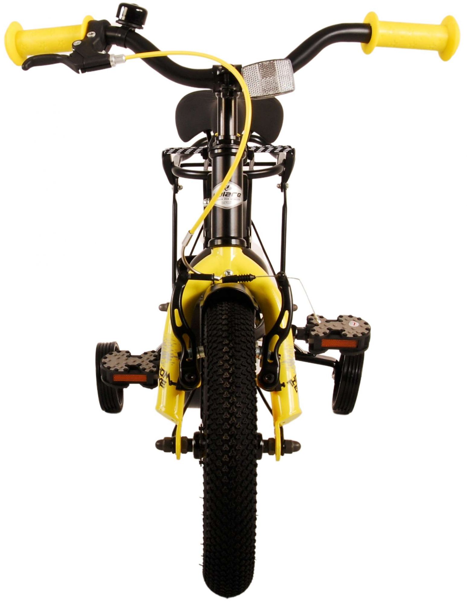 TPFSports Thombike Kinderfahrrad - Jungen - 12 Zoll - Rücktritt + Handbremse - Schwarz/Gelb
