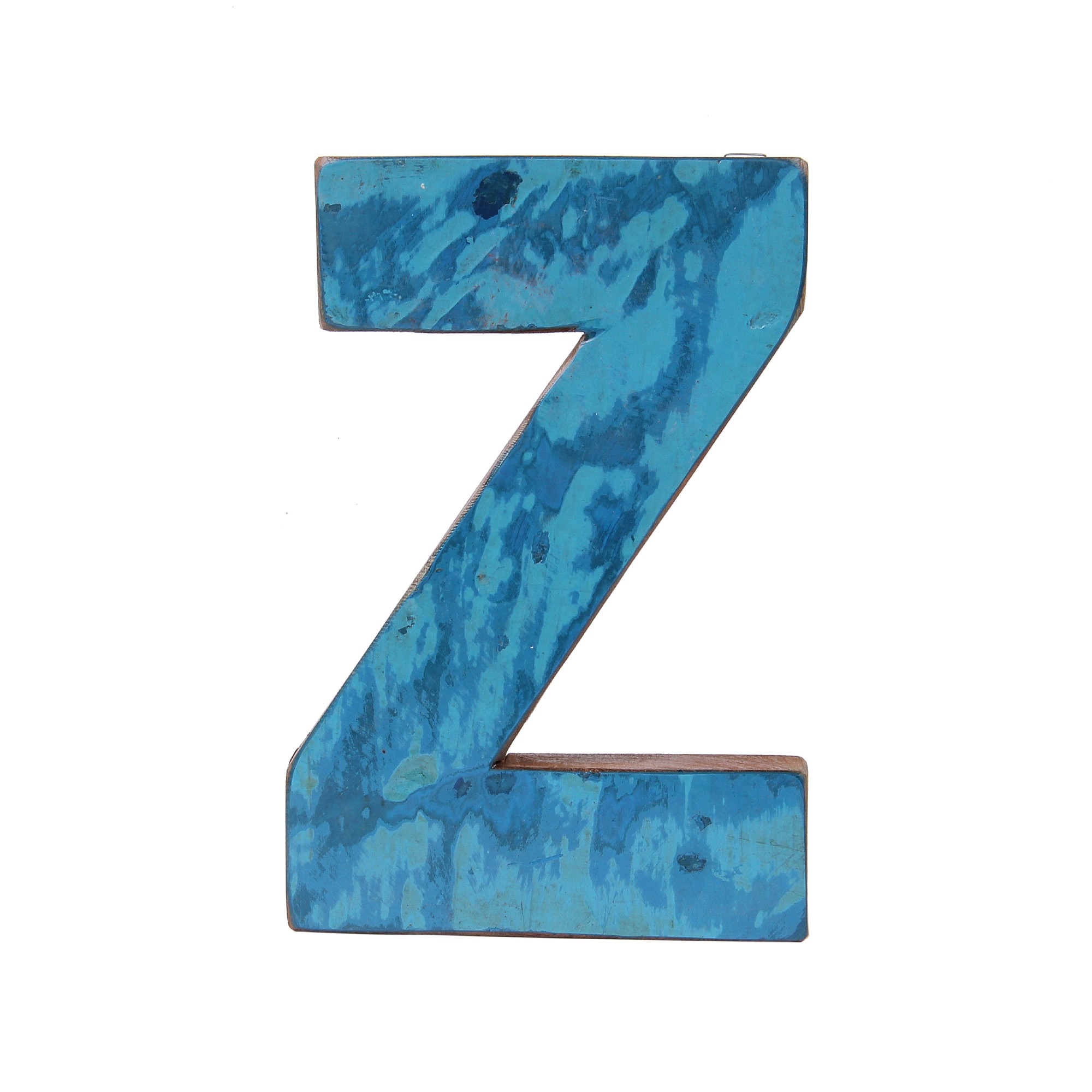 Holzbuchstabe 'Z', mehrfarbig, T 2,5 cm, B 13 cm, H 19 cm von fischer's lagerhaus
