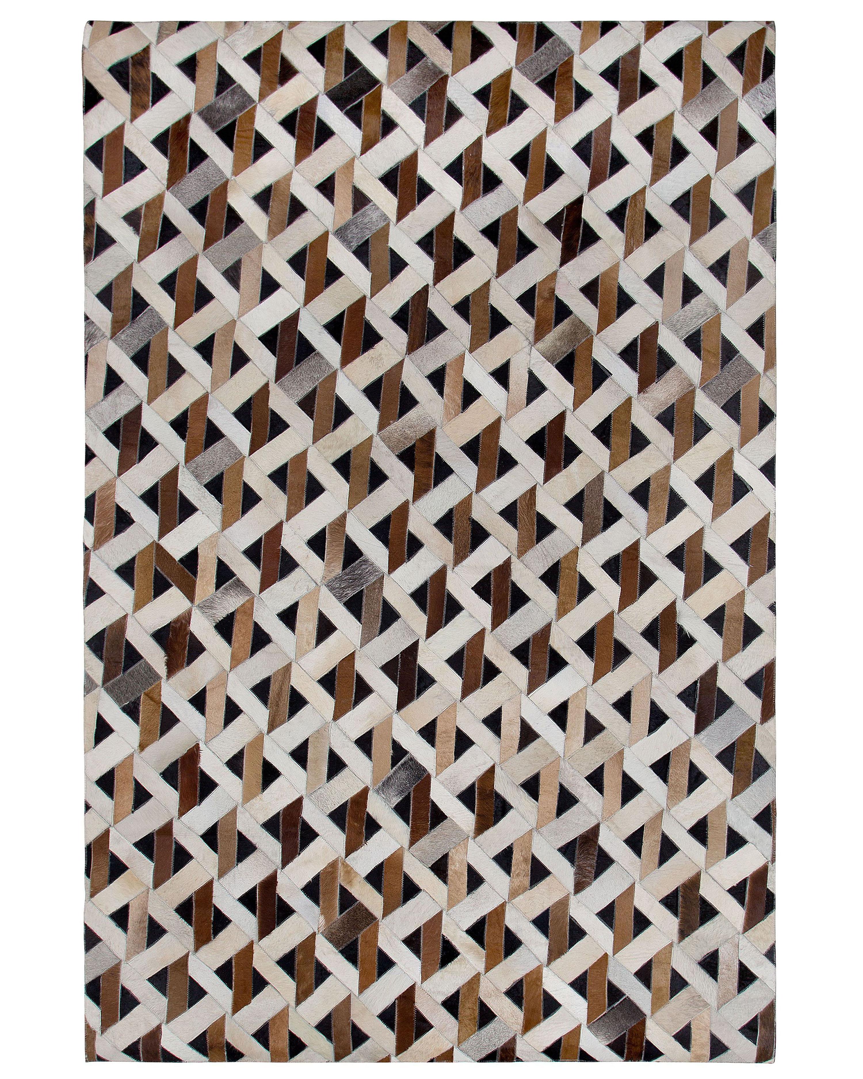 Vloerkleed TUGLU Bruin 160 x 230 cm Leer