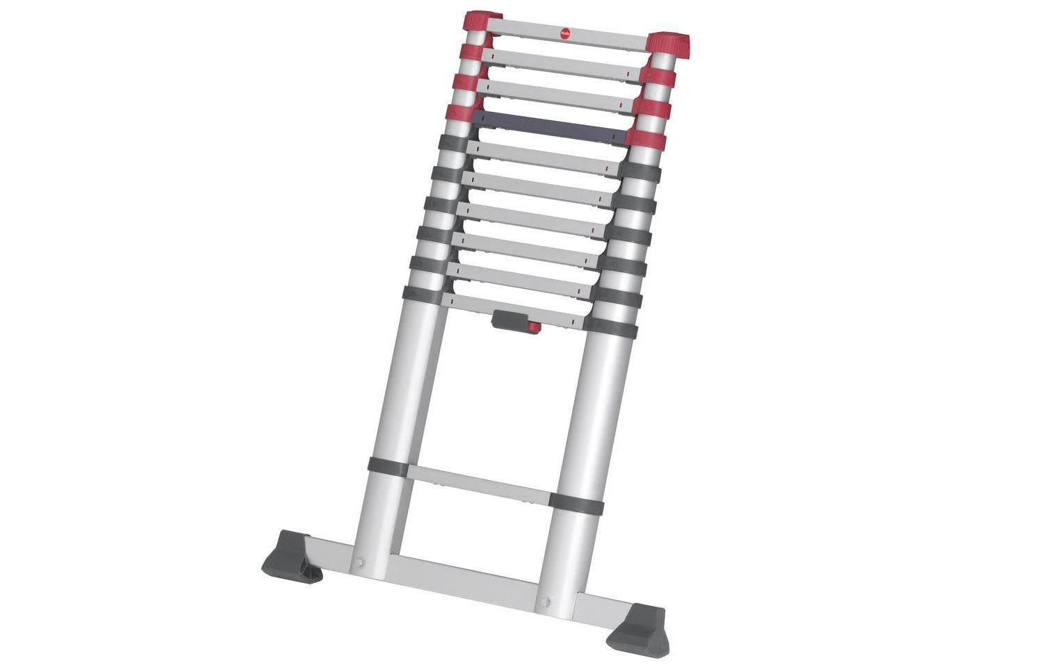 Teleskop-Anlegeleiter T80 Flexline 320 11 Stufen<br>Aluminium Sicherheits-Teleskopleiter mit Quertraverse