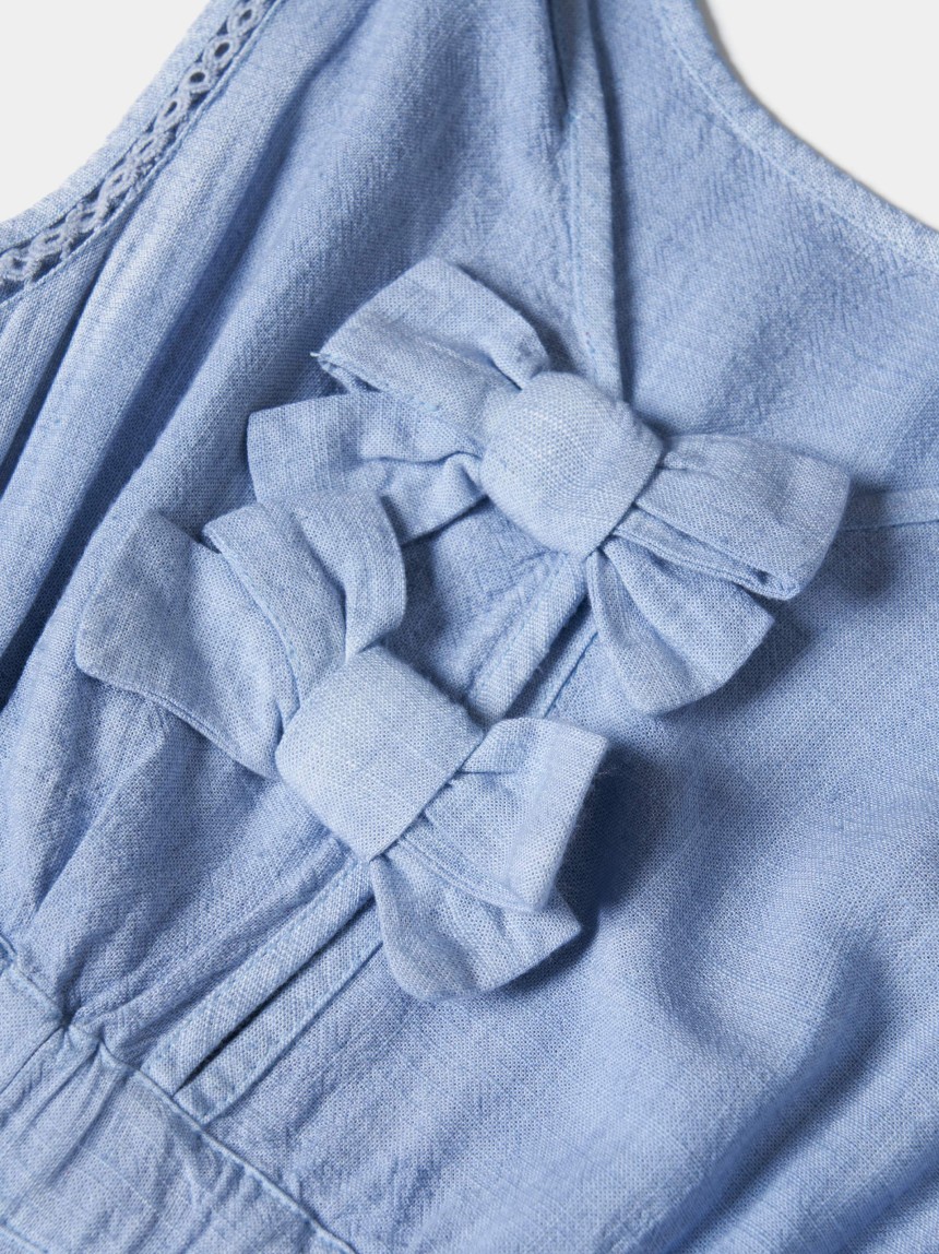Macacão calça mistura de linho