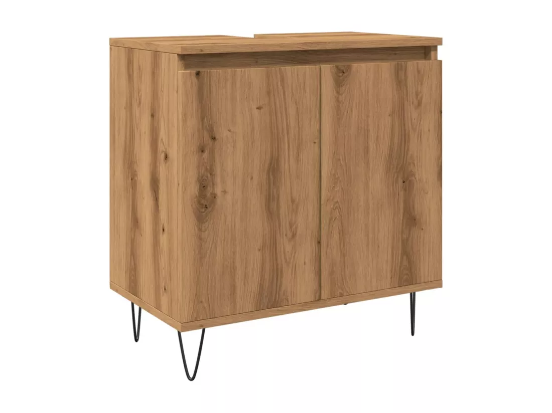 Armoire de salle de bain chêne artisanal 58x33x60 cm