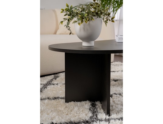 CONCEPT1 - Table basse Sable Bois noir 119 x 60 x h40cm