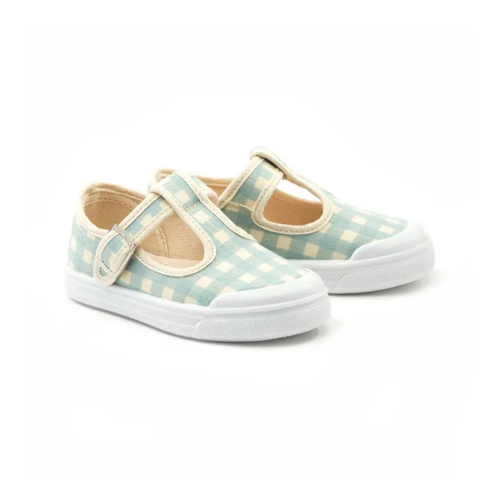 Pèpè Baskets Vichy | Bleu ciel