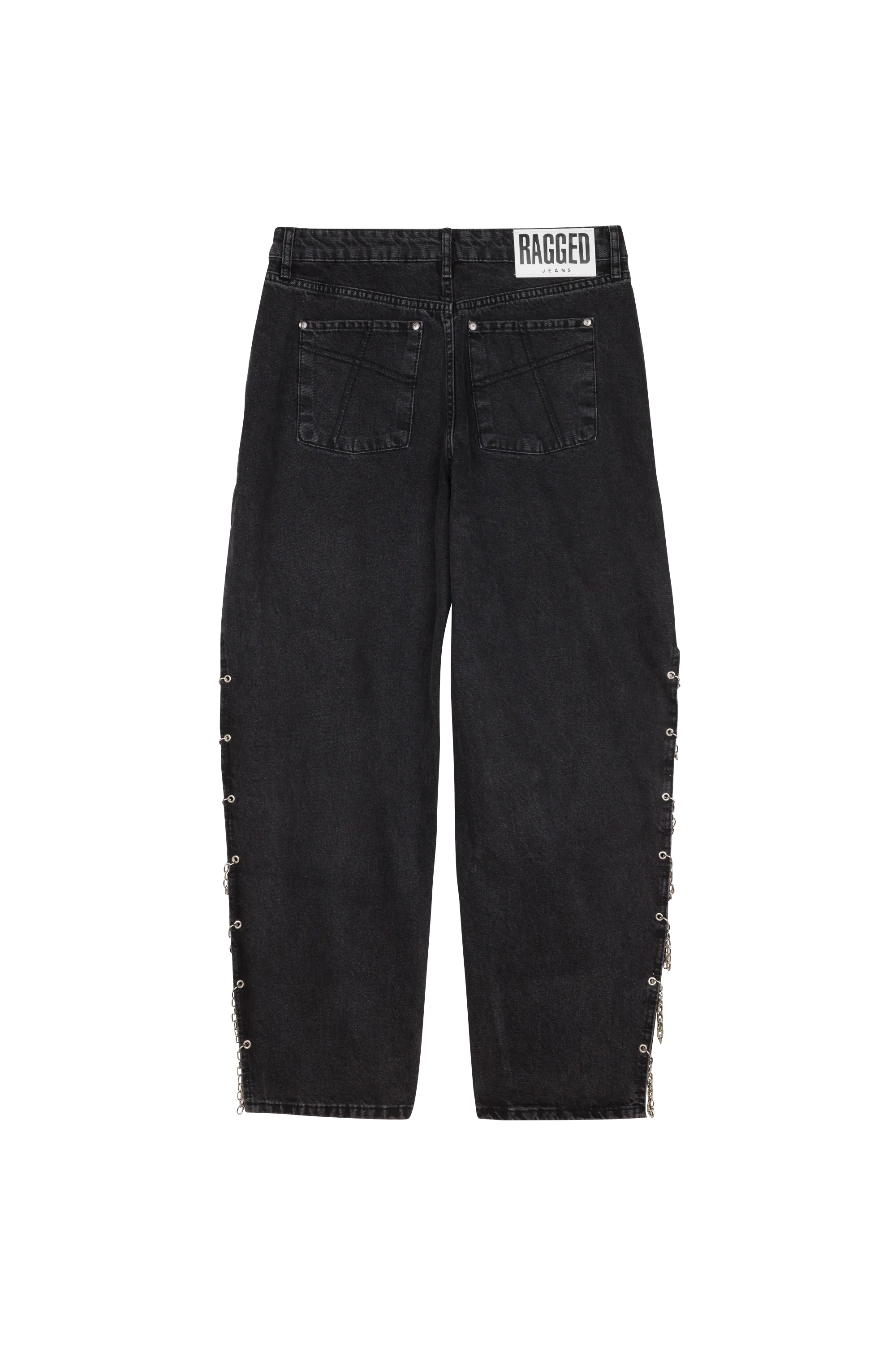 RAGGED PRIEST jean CHAIN SPLIT Noir