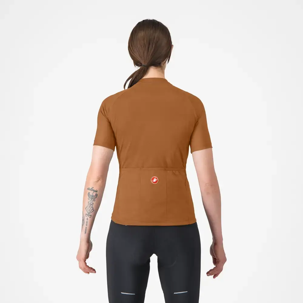 Castelli Libera 2 Fietsshirt Korte Mouwen Bruin Dames