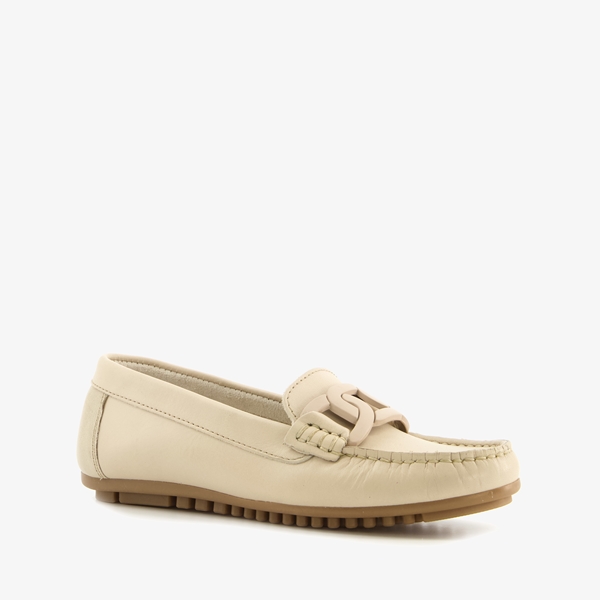 Hush Puppies leren dames mocassins beige