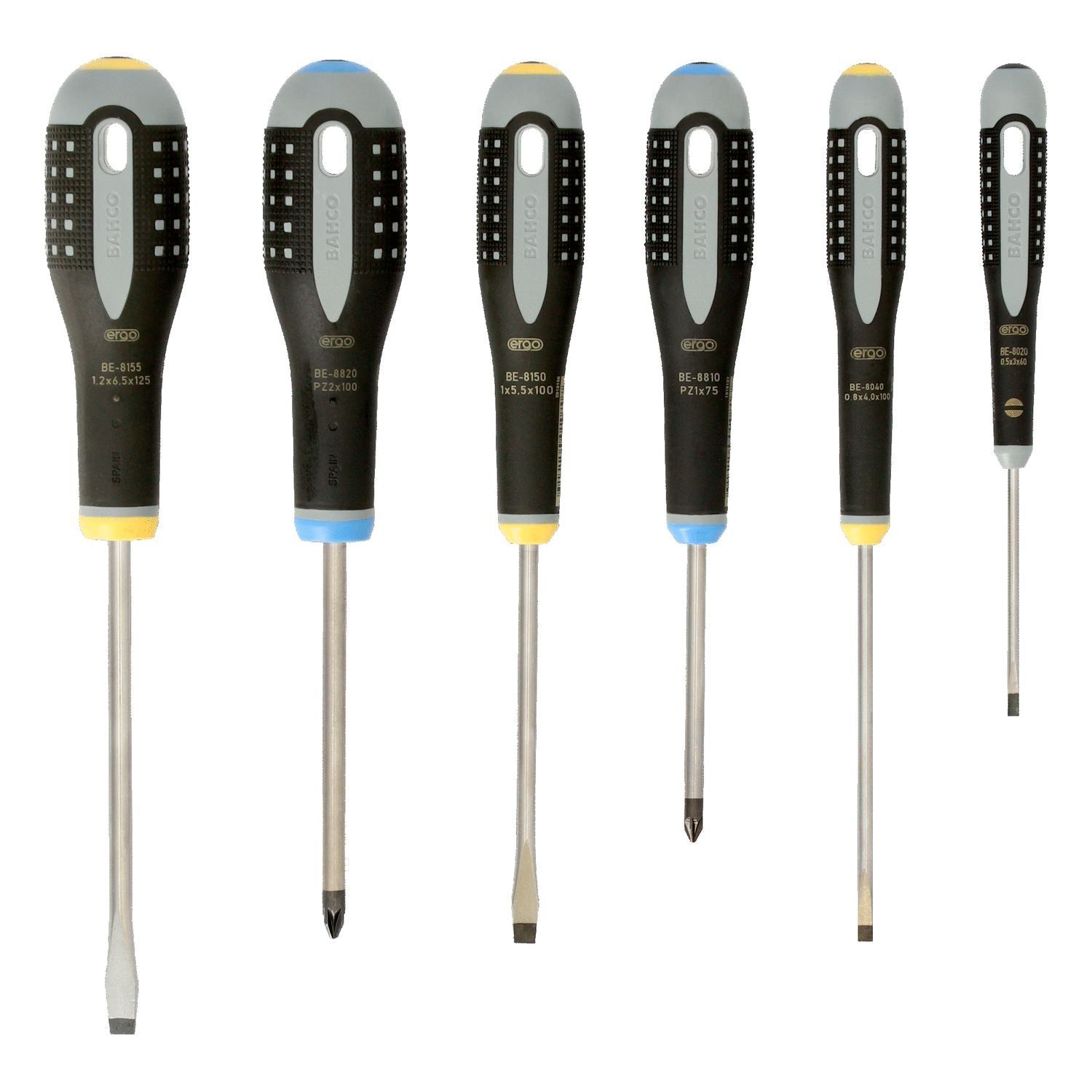 Bahco Schroevendraaierset ERGO™ Sleuf/Pozidriv 6-delig - BE-9882