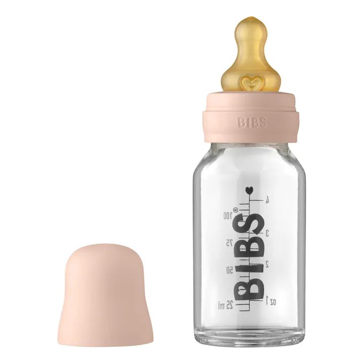 Bibs Biberon en verre | Rose poudré