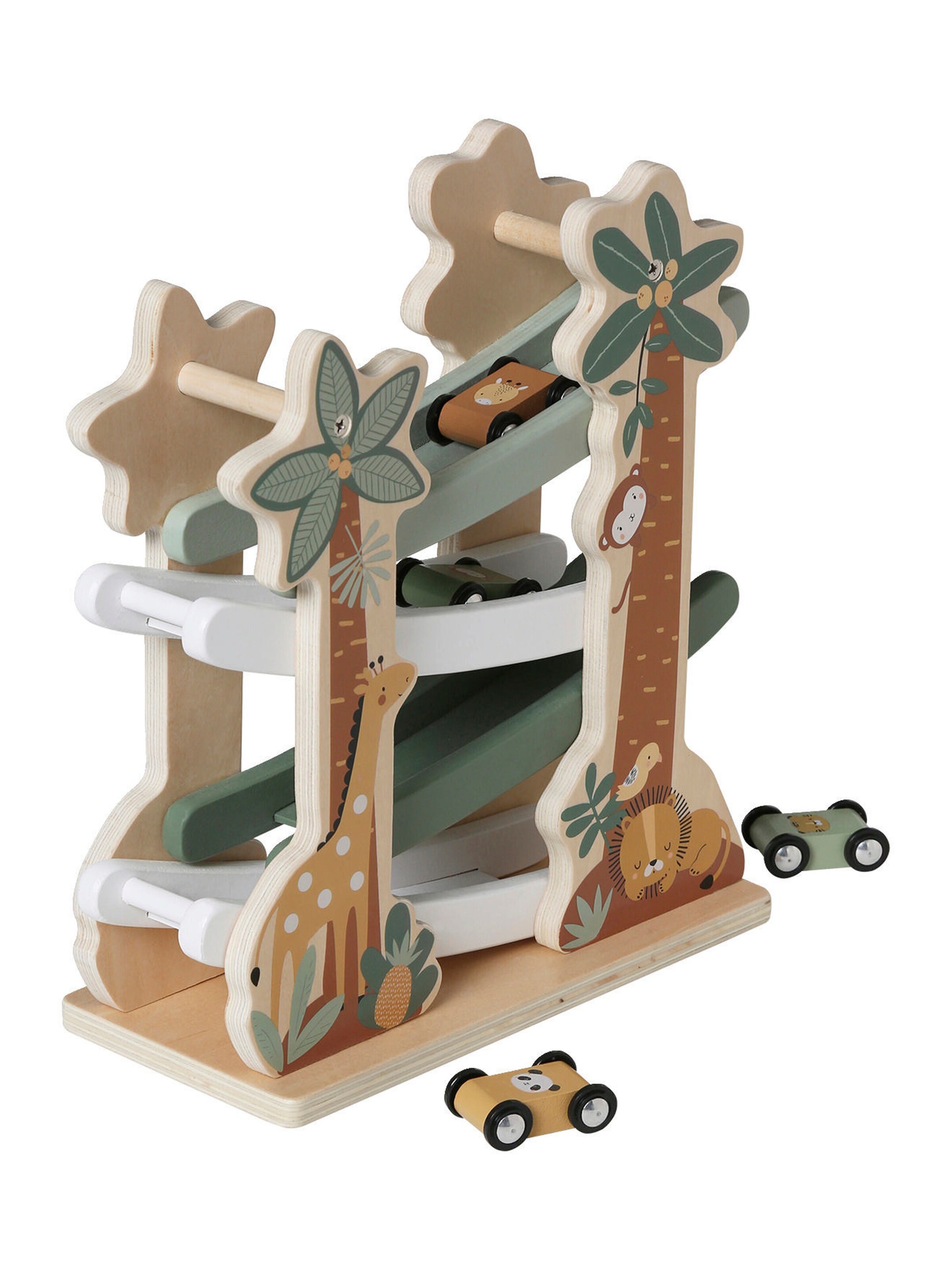 Vertbaudet Tier-Kugelbahn aus Holz FSC® grün
