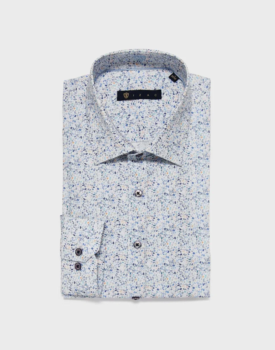 Chemise imprimée micro motif 