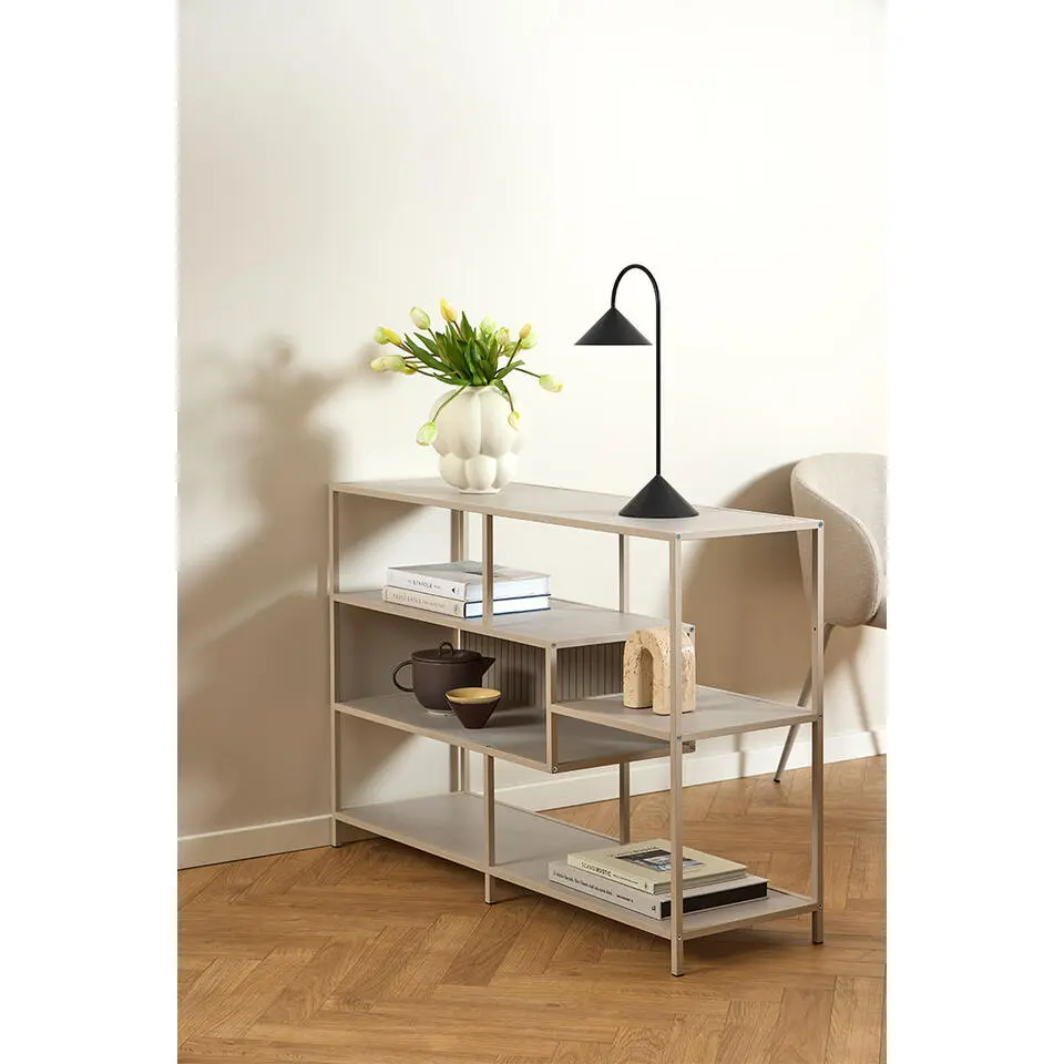 Hioshop Sea wandkast 4 planken grijs