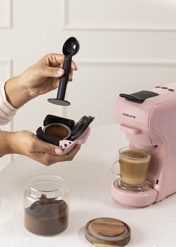 CREATE - Multi-capsule Express en gemalen koffiemachine - Nespresso, Dolce Gusto - 1450W - 600ml - POTTS