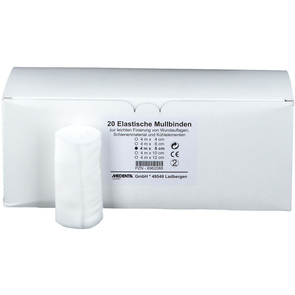 Mullbinde elastisch 8 cm x 4 m