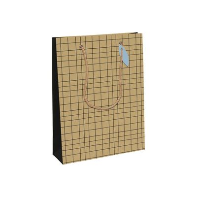 Clairefontaine Minimalist Large - Sac cadeau kraft noir - 26,5 cm x 14 cm x 33 cm