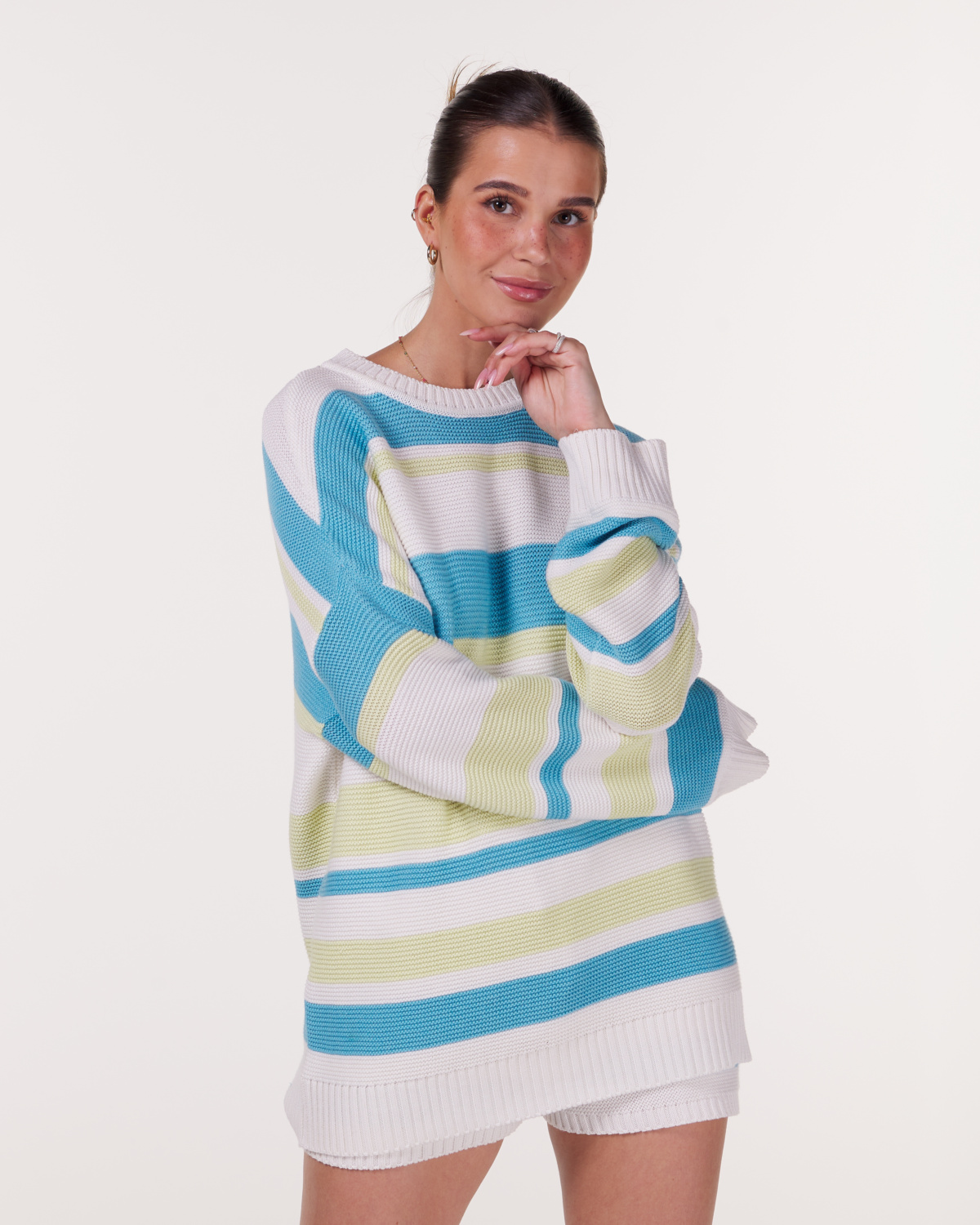 Bumpro Sundazed Striped Knit Sweater Spirello Blue Moon