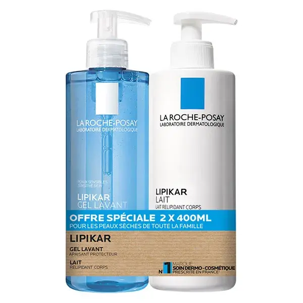 Loção Lipikar 400ml e Gel de Limpeza 400ml da La Roche-Posay