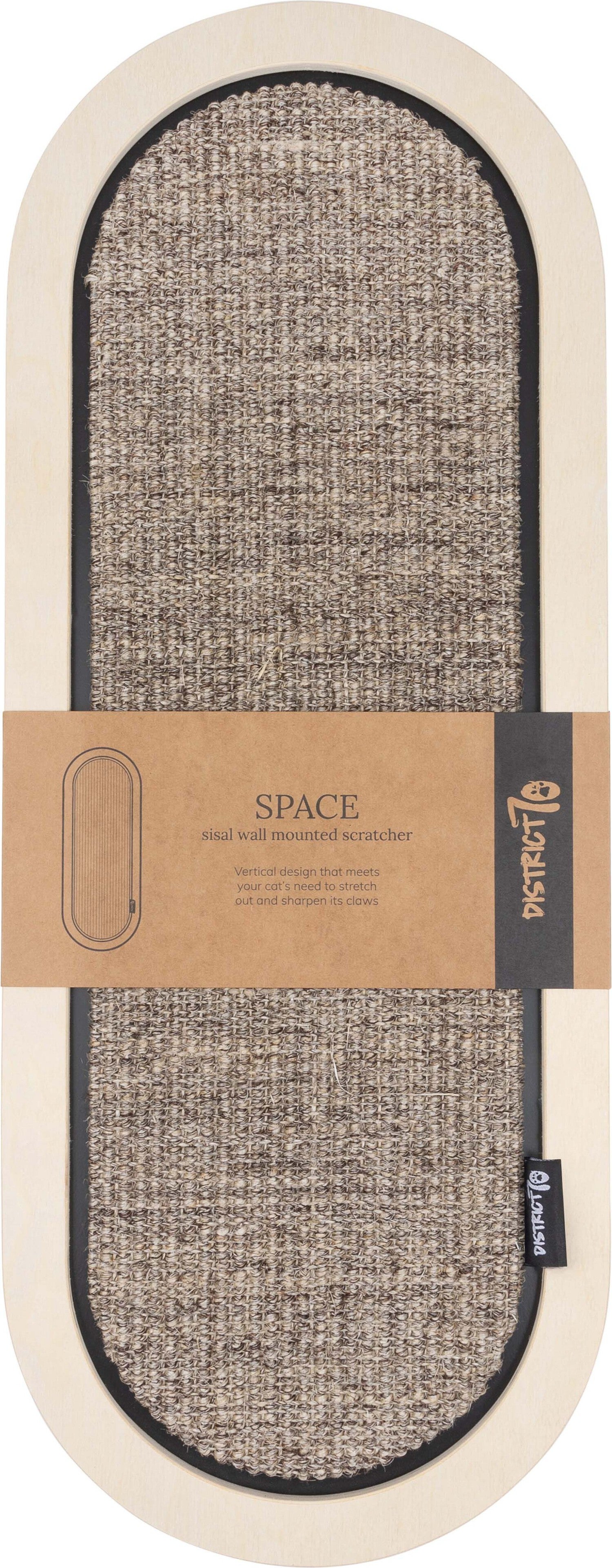 District 70 krabplank Space grijs 74 x 28 x 2 cm