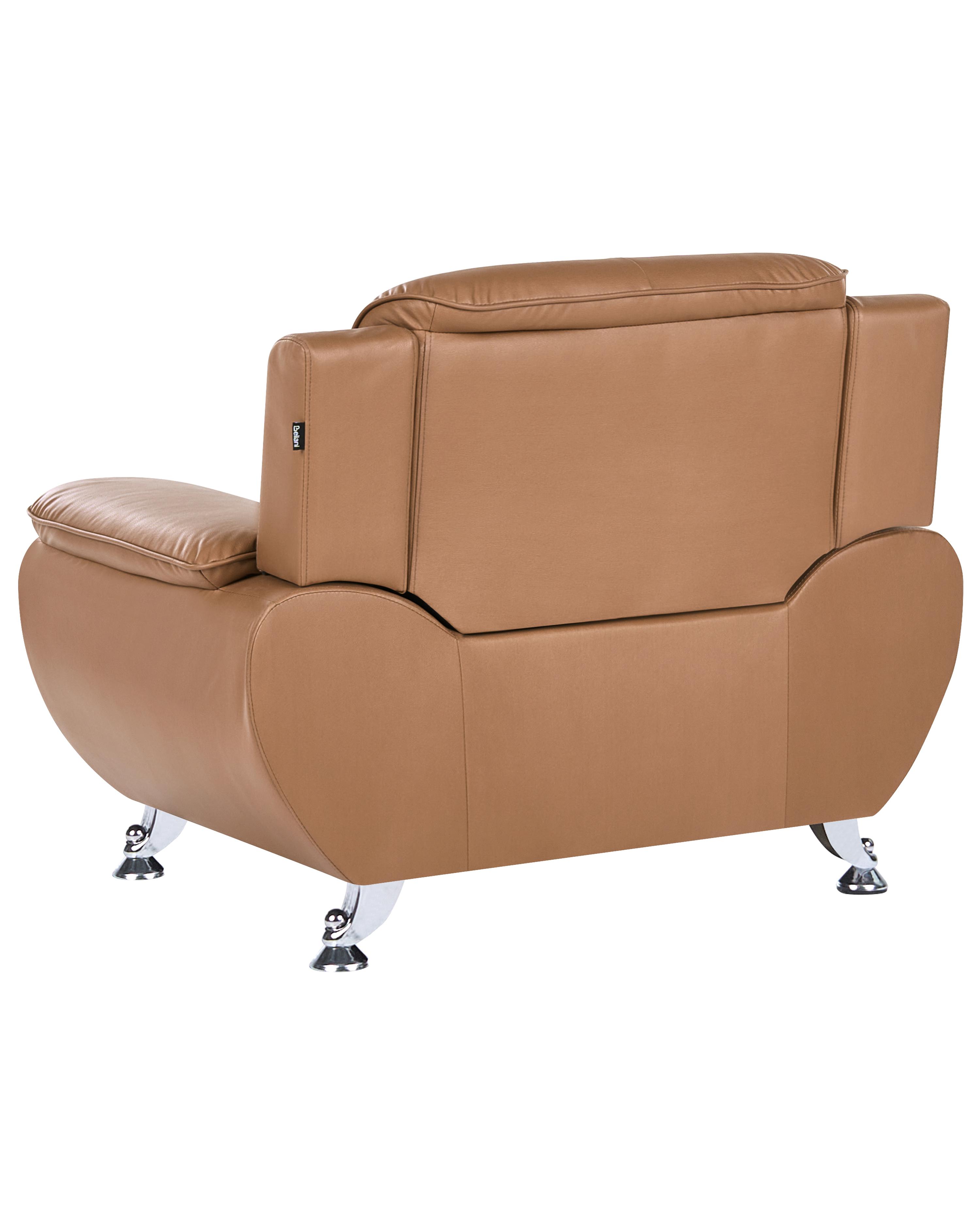 Fauteuil LEIRA Kunstleer Goudbruin
