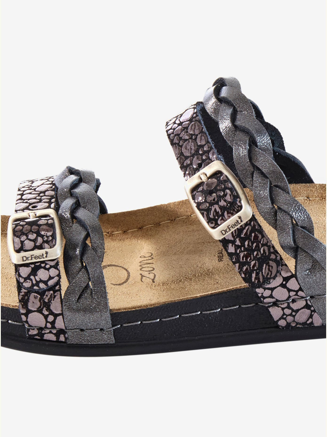 Mules dessus cuir vachette véritable